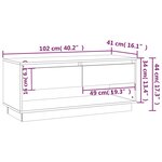 vidaXL Meuble TV Chêne marron 102x41x44 cm Bois d'ingénierie