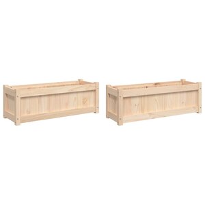 vidaXL Jardinières 2 Pièces bois de pin massif