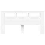 vidaXL Tête de lit à LED blanc 200x18 5x103 5 cm bois d'ingénierie