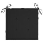 vidaXL Chaises de jardin lot de 8 avec coussins Bois de teck massif