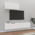 vidaXL Ensemble de meubles TV 3 Pièces Blanc Bois d'ingénierie