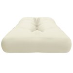 vidaXL Coussin de palette crème 120x40x12 cm tissu