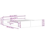 vidaXL Cadre de lit sans matelas chêne sonoma 200x200 cm