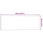 vidaXL Tableau noir magnétique mural noir 60x20 cm verre trempé
