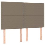 vidaXL Sommier à lattes de lit avec matelas Taupe 140x200 cm Tissu
