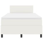 vidaXL Lit avec Sommier avec Matelas & LED Crème 120x200 cm Tissu en Velours Côtelé