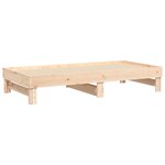 vidaXL Lit coulissant sans matelas 2x(90x190) cm Bois de pin massif