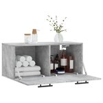 vidaXL Armoire murale gris béton 80x36 5x35 cm bois d'ingénierie