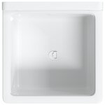 vidaXL Lavabo pour montage murale blanc 40x40x24 cm résine