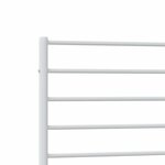 vidaXL Cadre de lit métal sans matelas avec tête de lit blanc 75x190cm