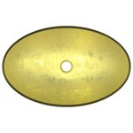 vidaXL Lavabo Verre trempé 54 5x35x15 5 cm Doré