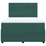 vidaXL Sommier à lattes de lit et matelas Vert foncé 160x200cm Velours