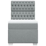 vidaXL Sommier à lattes de lit avec matelas gris clair 80x200 cm tissu