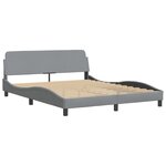 vidaXL Cadre de lit sans matelas gris clair 160x200 cm tissu