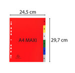 Intercalaires Imprimés Numériques Polypropylène 12/100e - 6 Positions - A4 Maxi - Assorties Vives - X 20 - Exacompta