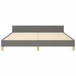 vidaXL Cadre de lit sans matelas gris foncé 160x200 cm tissu