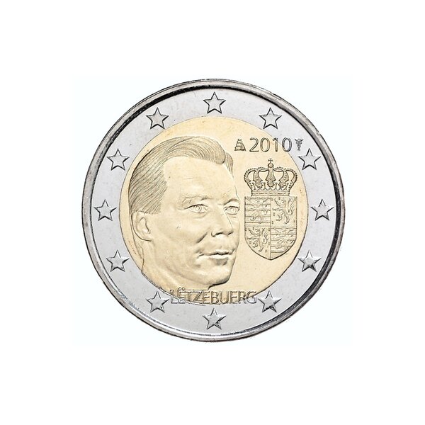 Monnaie 2 euros commémorative luxembourg 2010 - armoiries du grand-duc