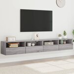 vidaXL Meubles TV muraux 2Pièces sonoma gris 100x30x30 cm bois ingénierie