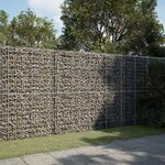 vidaXL Panier gabion avec couvercle 300x100x200 cm fer galvanisé