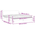 vidaXL Lit avec matelas vert foncé 180x200 cm velours