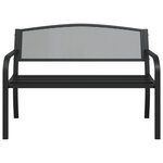 vidaXL Banc de jardin 119 cm noir acier