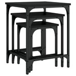 vidaXL Tables basses gigognes 3 Pièces noir bois d'ingénierie