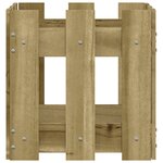vidaXL Jardinière avec design de clôture 30x30x30 cm pin imprégné