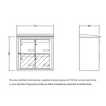 Bloc collectif leabox.com  2x2  grade 3  simple face  Extérieur  fixation murale  Vert mai RAL 6017 finition brillante