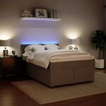 vidaXL Sommier à lattes de lit et matelas Gris clair 140x190cm Velours