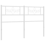 vidaXL Tête de lit métal blanc 150 cm