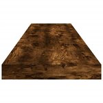 vidaXL Étagères murales 4Pièces chêne fumé 100x10x1 5cm bois d'ingénierie