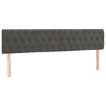 vidaXL Sommier à lattes de lit avec matelas LED Gris foncé 200x200 cm