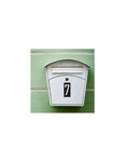 THIRARD - Plaque de signalisation 7  marquage blanc sur fond noir  panneau ABS à visser  56x120mm