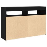 vidaXL Buffet Chêne noir Bois aggloméré 116 x 30 x 75 cm Buffet moderne