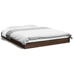 vidaXL Cadre de lit sans matelas chêne marron 160x200 cm