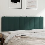 vidaXL Coussin de tête de lit vert foncé 160 cm velours