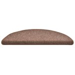 vidaXL Tapis de marches d'escalier 15 Pièces Marron 56x17x3 cm