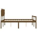 vidaXL Lit pour personne âgée sans matelas marron miel bois massif