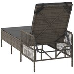 vidaXL Transat Gris et gris foncé Rattan PE 157 x 55 x 92 cm Transat