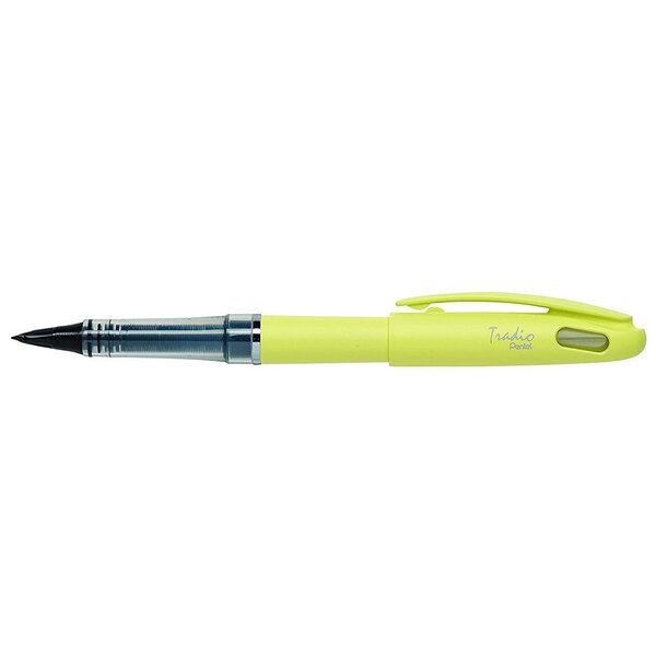 Feutre Plume Tradio TRJ97 encre Noire Corps pastel Mimosa PENTEL