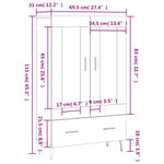 vidaXL Buffet haut chêne fumé 69 5x31x115 cm bois d'ingénierie
