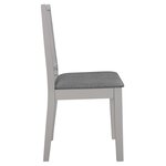vidaXL Chaises à manger avec coussins lot de 6 gris bois solide
