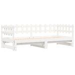 vidaXL Lit coulissant Blanc 2x(80x200) cm Bois de pin massif