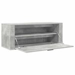 vidaXL Armoire à chaussures murale Gris béton 100x35x38 cm