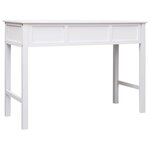 vidaXL Buffet Blanc 108x45x76 cm Bois de Paulownia massif