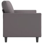 vidaXL Canapé à 2 places Gris 140 cm Similicuir
