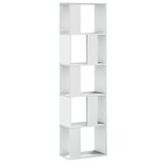 vidaXL Bibliothèque 5 niveaux blanc 45x23 5x162 5 cm bois d'ingénierie
