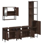 vidaXL Ensemble de meubles de salle de bain 4 Pièces Chêne marron