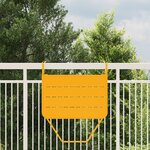 vidaXL Table suspendue pliante en acier jaune 60x40 cm