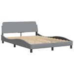 vidaXL Lit avec matelas gris clair 140x190 cm tissu